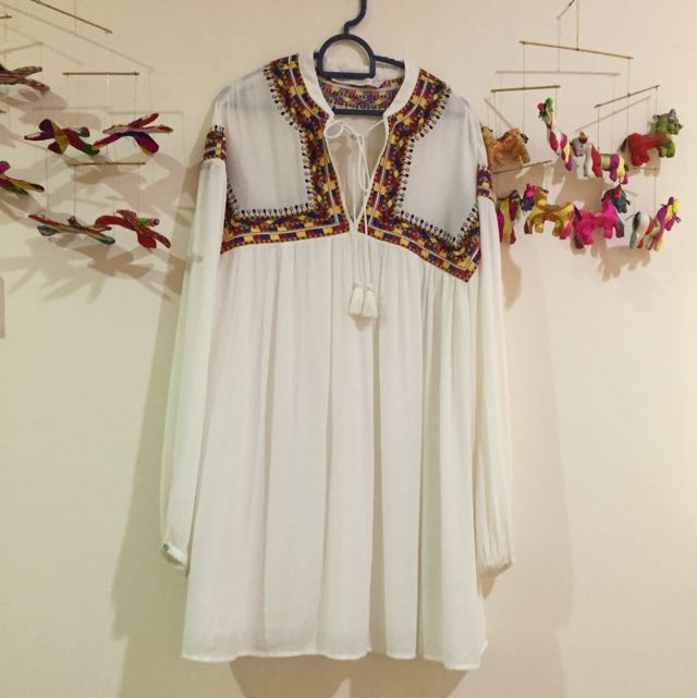 bohemian dress zara