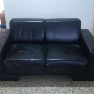 2 Seater Black Sofa.