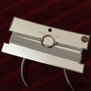 Forever New Choker Leather Grey