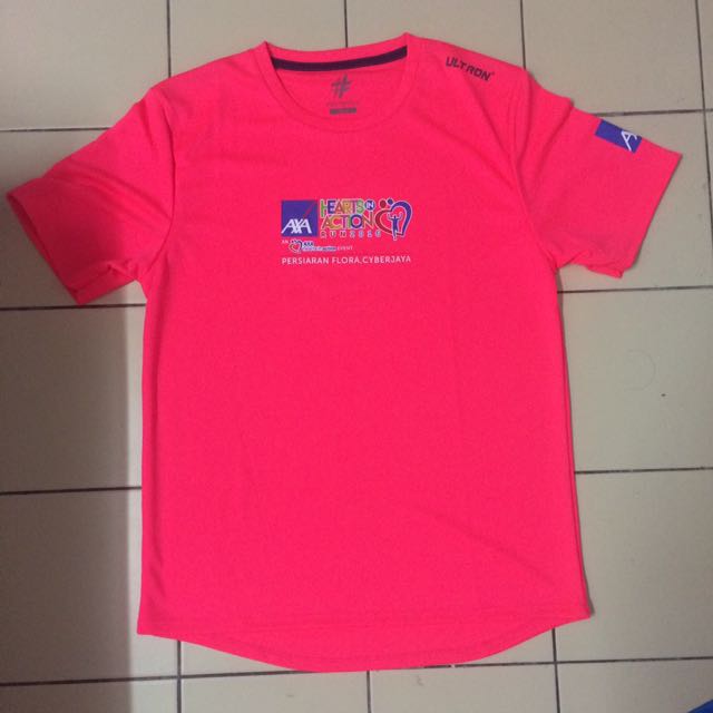 Axa Hearts In Action Running Tee Sports Athletic Sports Clothing On Carousell