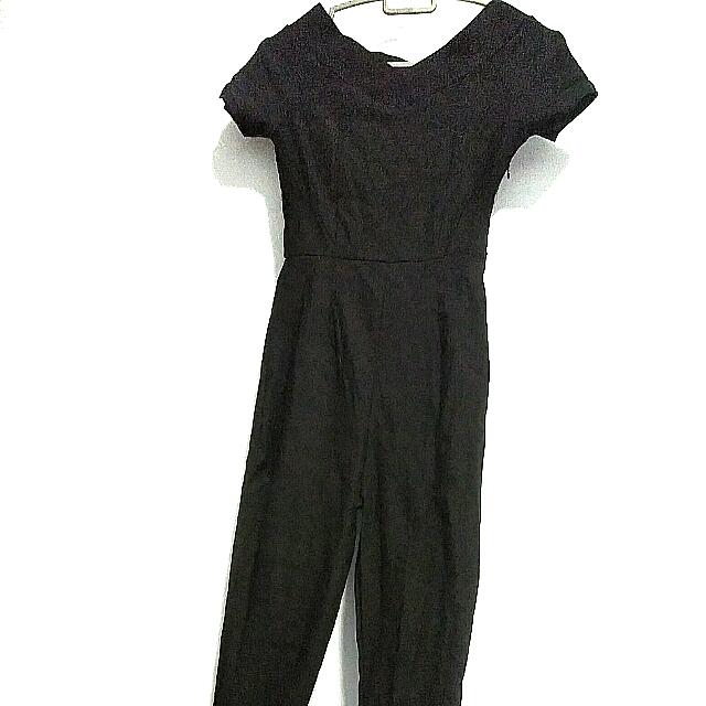 black pantsuit romper