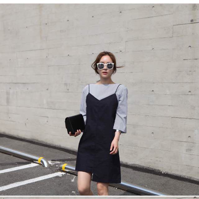 Korean top slip dress