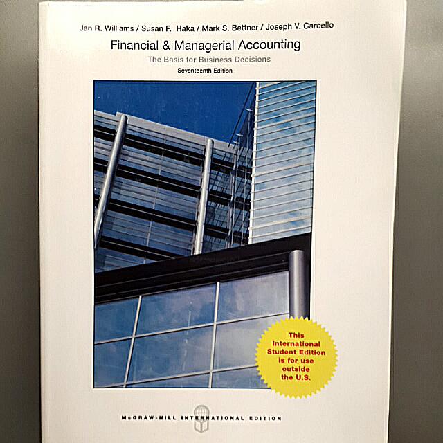 Financial & Managerial Accounting (17th Edition) Mc Graw Hill