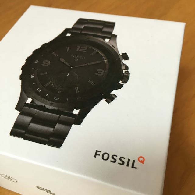 fossil q nate black hybrid smartwatch