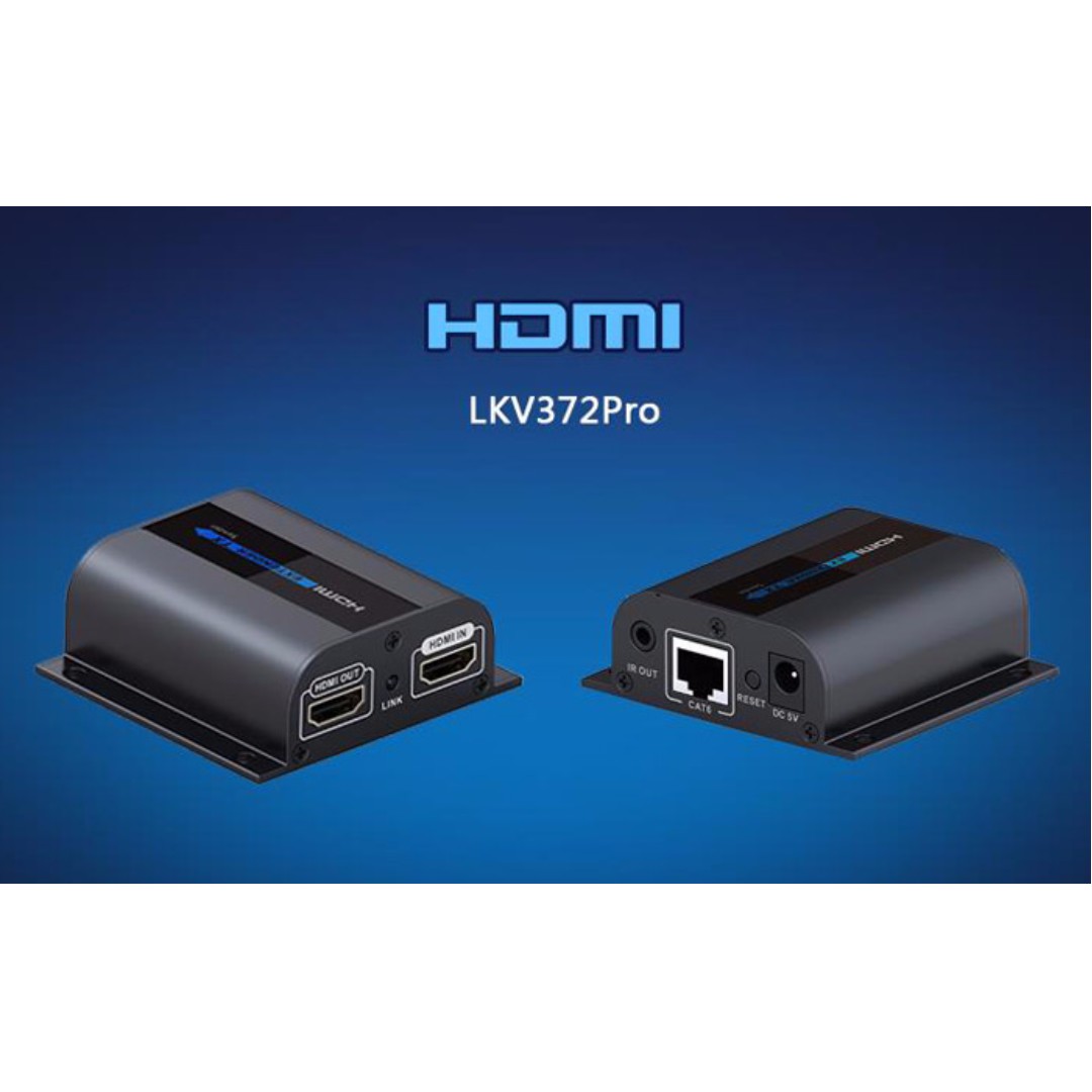 HDMI Extender LKV372 Pro with Loop-out IR - HDMI延長器 HDMI轉RJ45單網線60米 ...