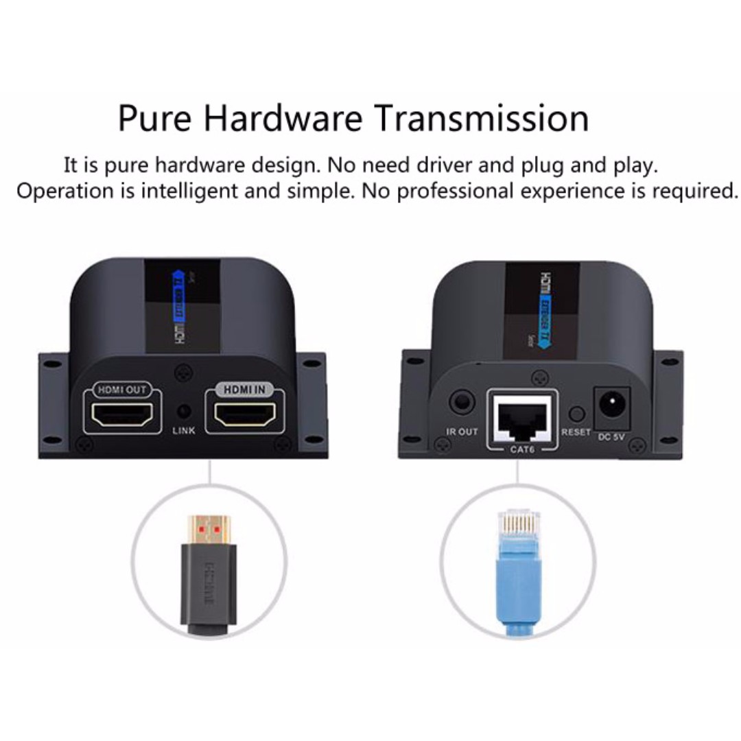 Extender HDMI - 70m 4k@60Hz - Loop Out - KVM - Cavo Cat.6 - HDR - ARC - Foto 6