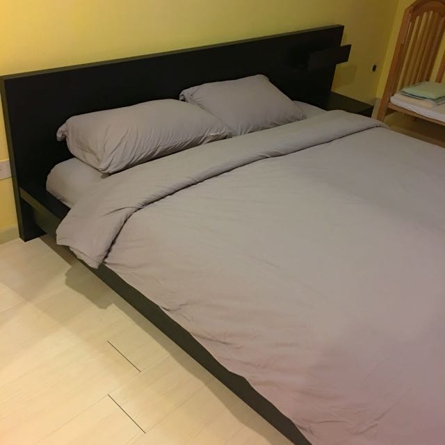 IKEA Kingsize Bedframe With Seahorse Diamond Mattress Home