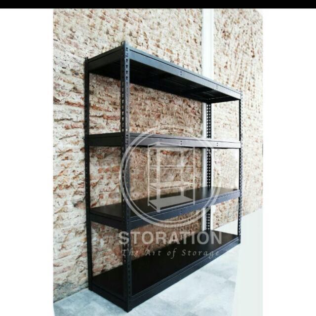 Matte Black Boltless Rack Furniture Others On Carousell