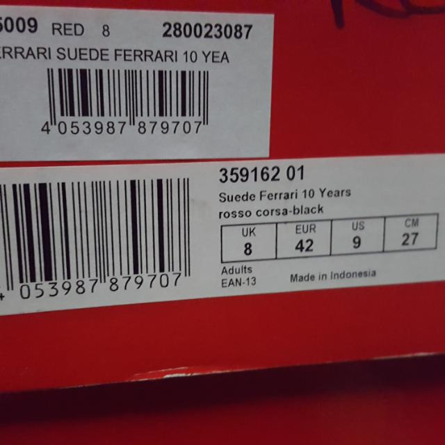 puma suede x ferrari