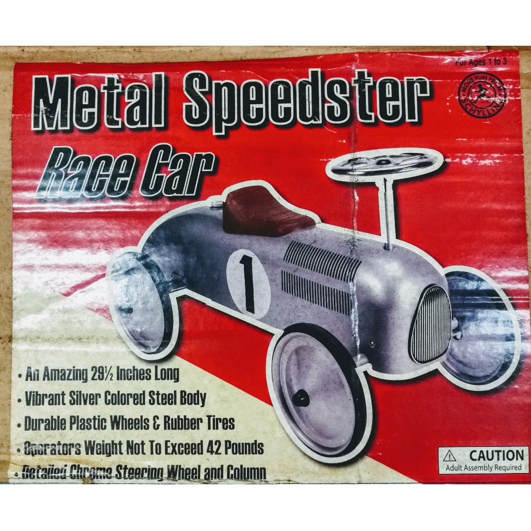 schylling silver racecar metal speedster