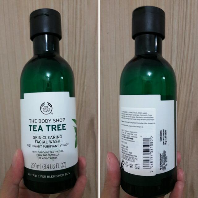 the body shop tea tree skin clearing facial wash harga