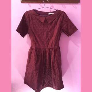 Minimal Loved Maroon Mini Dress