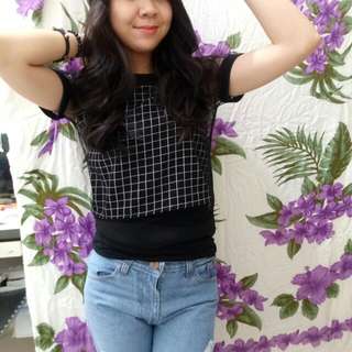 Black Crop Tee