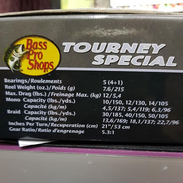 Baitcast Reel Bass Pro Shops Tourney Special Baitcaster, Sports