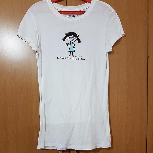 David Goliath Speak To The Hand Long T Shirt Size M Women S