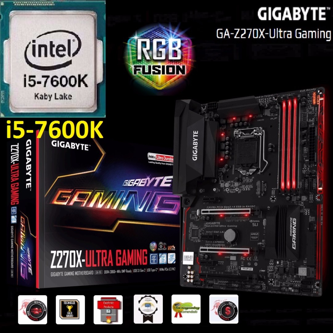 Gigabyte Z270x Ultra Gaming I5 7600k Electronics Computer Parts Accessories On Carousell