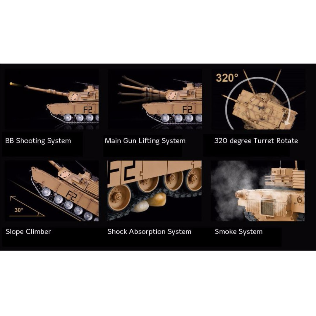 Heng Long RC Panzer T90 – 1/16 Maßstab, 2.4G, Metallteile, IR-Kampf, BB-Schießen, Rauchgenerator