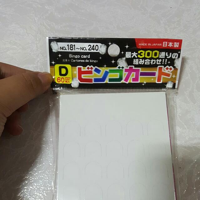 NEW Daiso Bingo Cards 60 Pieces, Hobbies & Toys, Toys & Games on Carousell