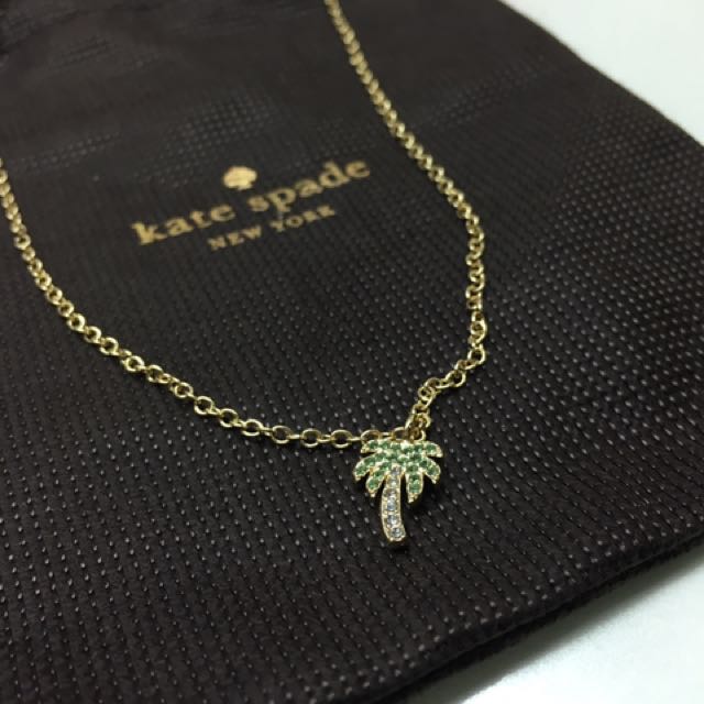 Kate Spade Palm Tree Pendant Solitaire Bracelet Women s Fashion