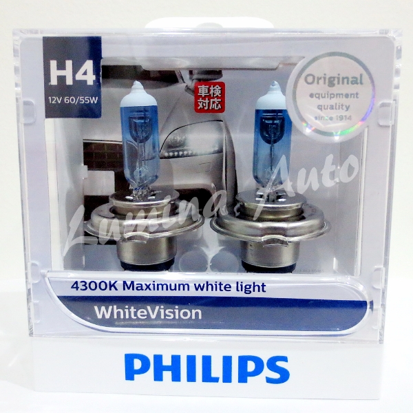 Philips White Vision H4 60 55 Watt Lampu Mobil Putih 4300k Terang Aksesoris Mobil Di Carousell