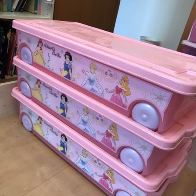 Princess storage boxes, Furniture & Home Living, Home Improvement