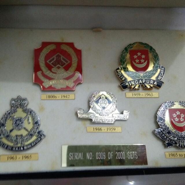 Historic Singapore Police Force Spf Crest Collection Logo Badge