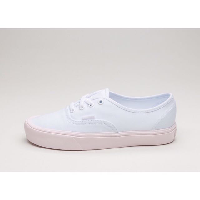 white vans pink sole