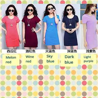 Women Short Sleeve Midi Dress
