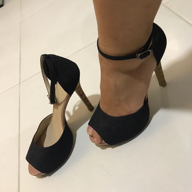 black pink heels