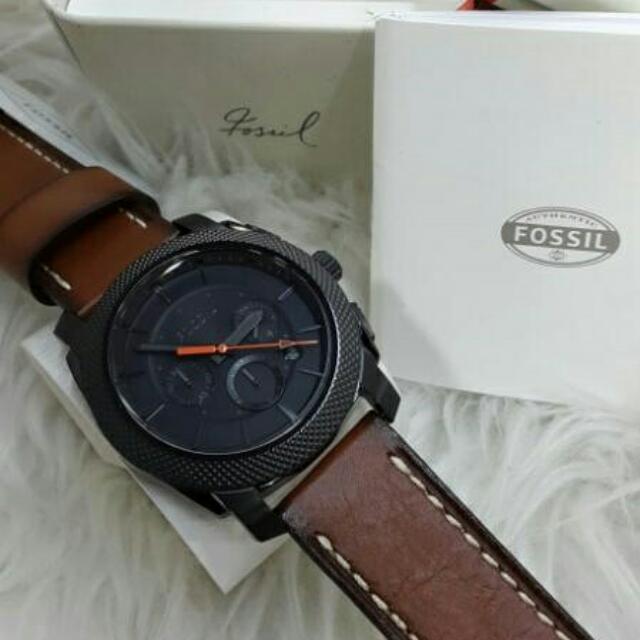 Jam Tangan Pria Fossil FS 5234 Black Leather Kulit Original Murah