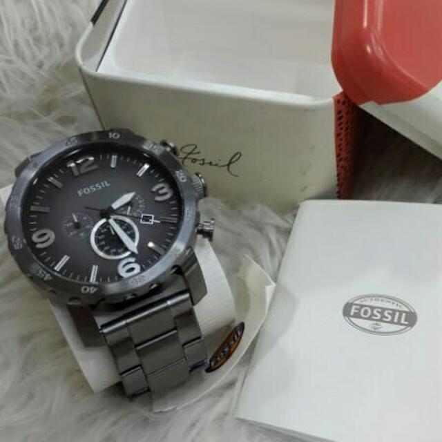 Jam Tangan Pria Fossil Jr 1437 Grey Rantai Original Murah Men S