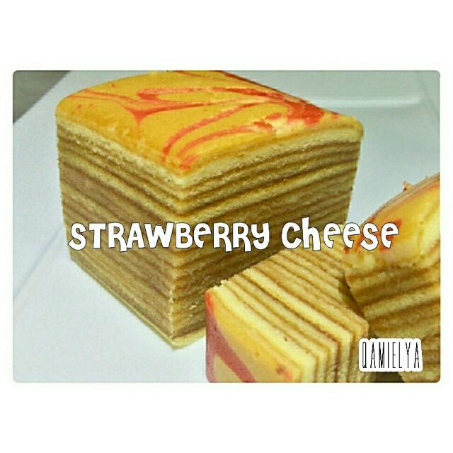 Kek Lapis Sarawak Strawberry Cheese Food Drinks Baked