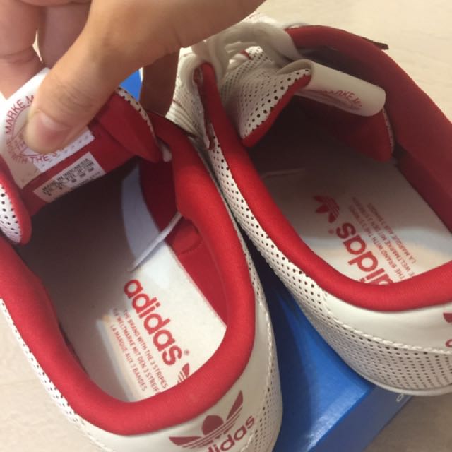 Adidas miss stan sales smith red