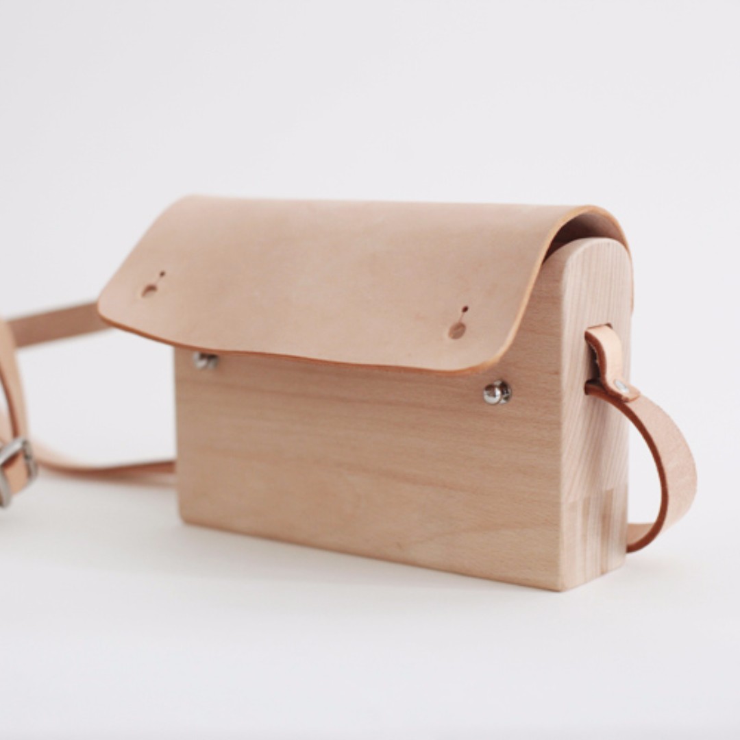 wooden sling bag