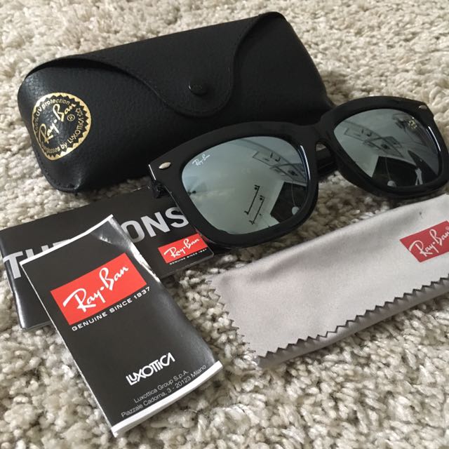 Ray Ban Polarised Sunglass - Silver Mirror Lens, Men's Fashion, Watches &  Accessories, Sunglasses & Eyewear on Carousell