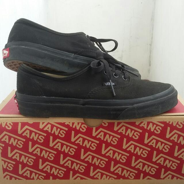 vans full black ori