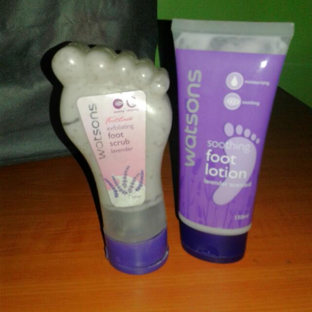 Watsons Foot Scrub 177ml & Watsons Foot Lotion 150ml, Beauty & Personal