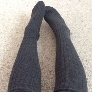 NEW! Dark Grey Over The Knee Socks