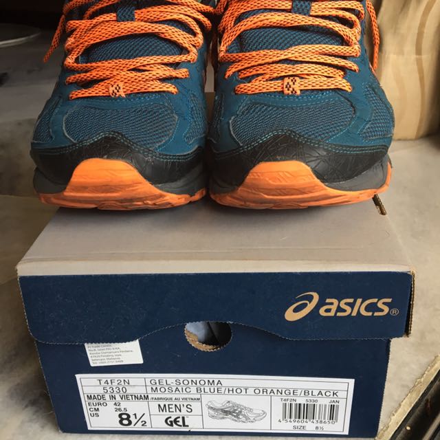 Asics Gel Sonoma Mosaic Blue Hot Orange Black Men s Fashion