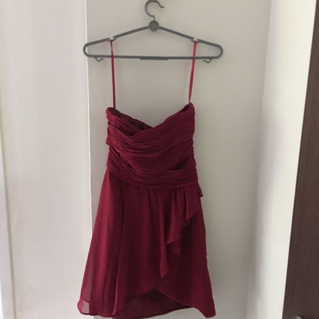 Asos Petite Prom Dress Champagne Red