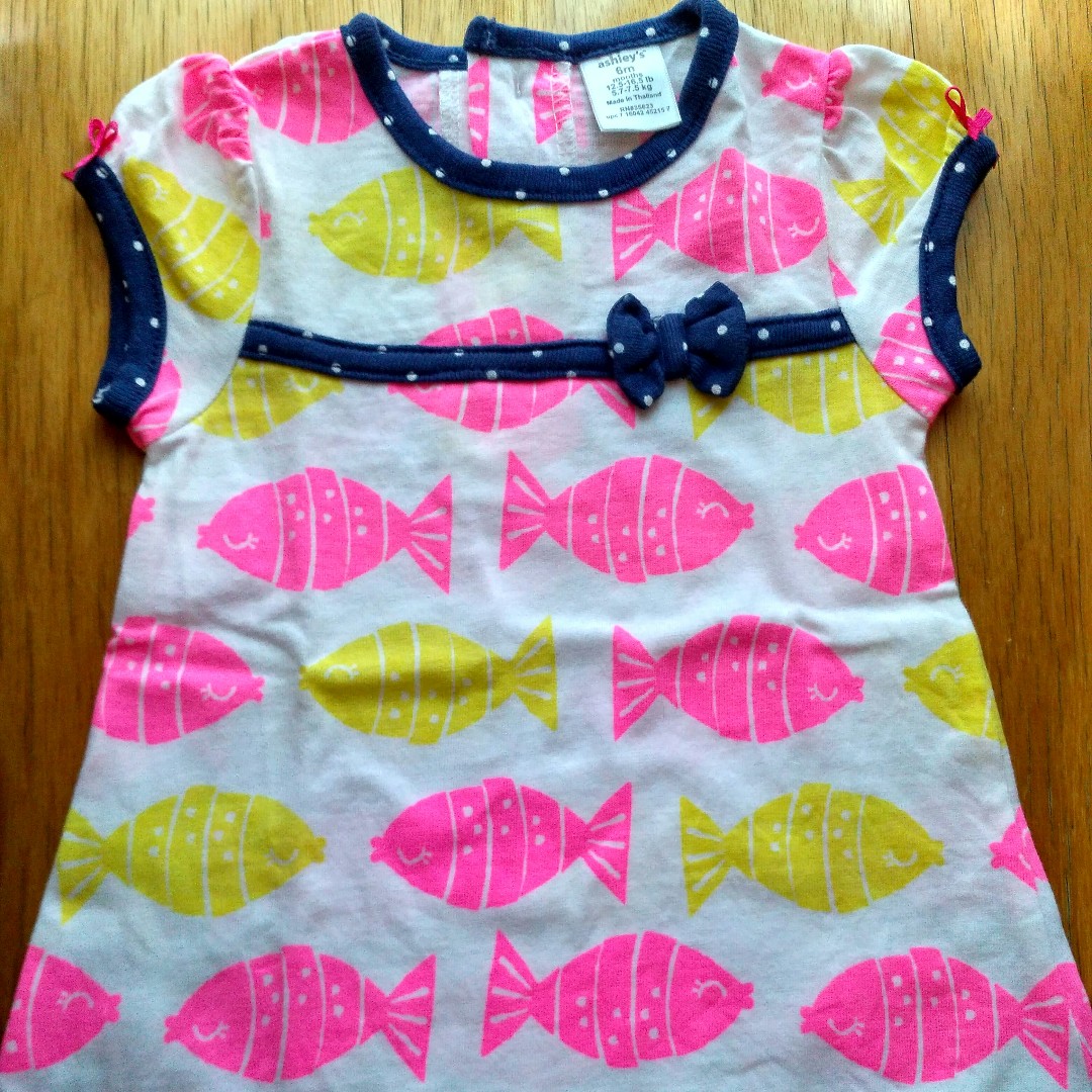 Baju Atasan Bayi Perempuan Motif Ikan Babies Kids Babies Apparel