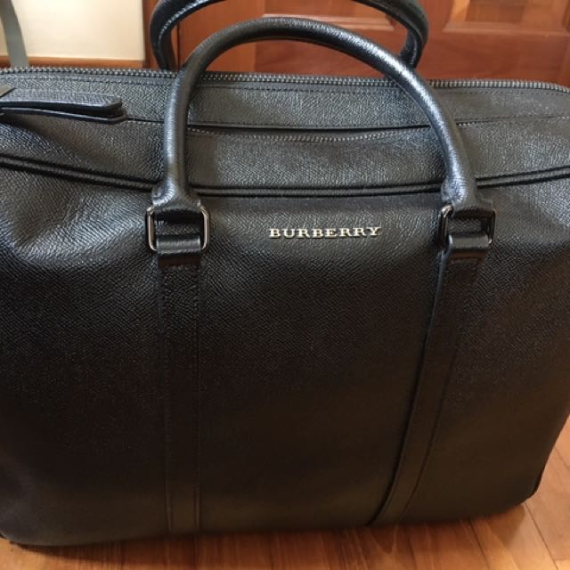 burberry men's leather bag