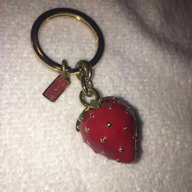 Coach strawberry sale keychain