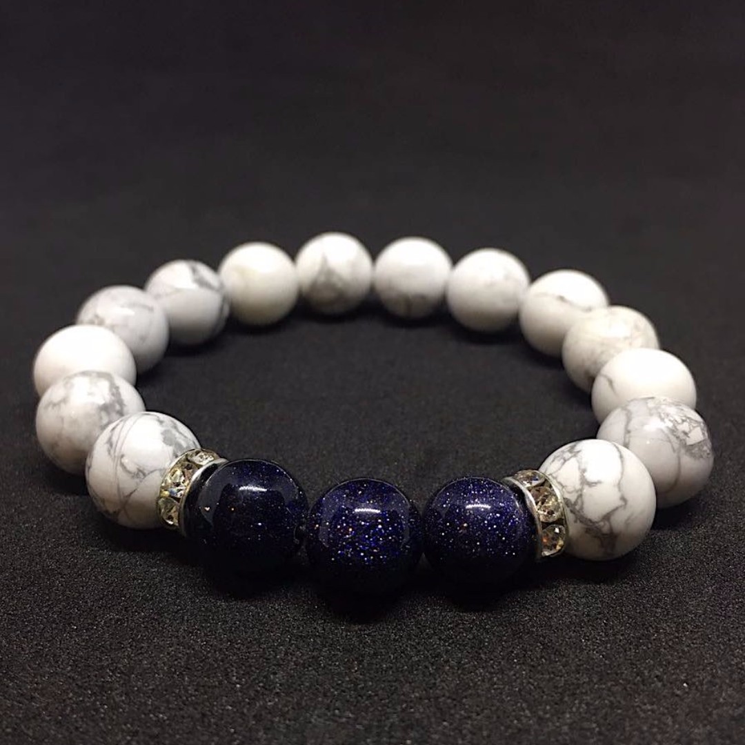 Galaxy White Howlite Bracelet Men S Fashion Accessories On Carou