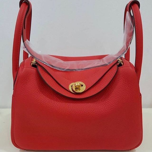 HERMES LINDY 26 ROUGE TOMATE CLEMENCE - BJ Luxury