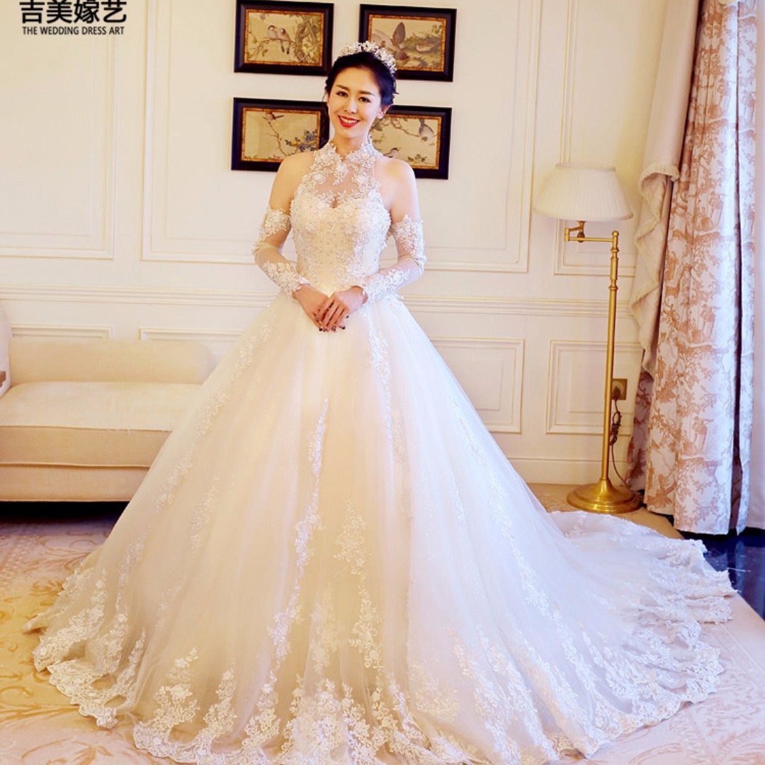 1980 Wedding Dresses with Long Sleeves