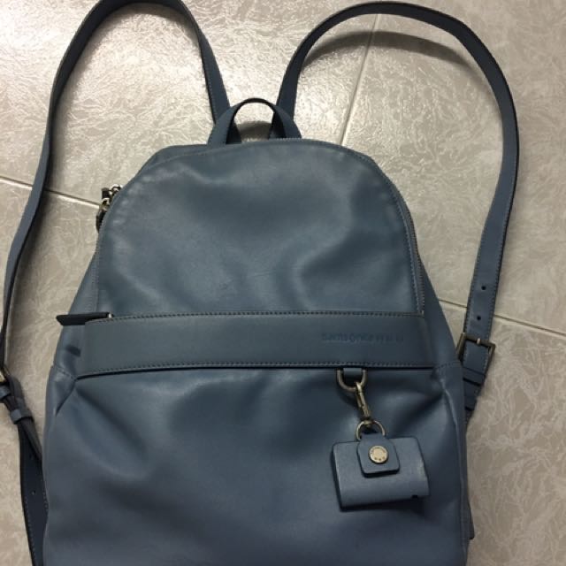Samsonite Leather Backpack, Women's Fashion, Bags & Wallets, Backpacks ...