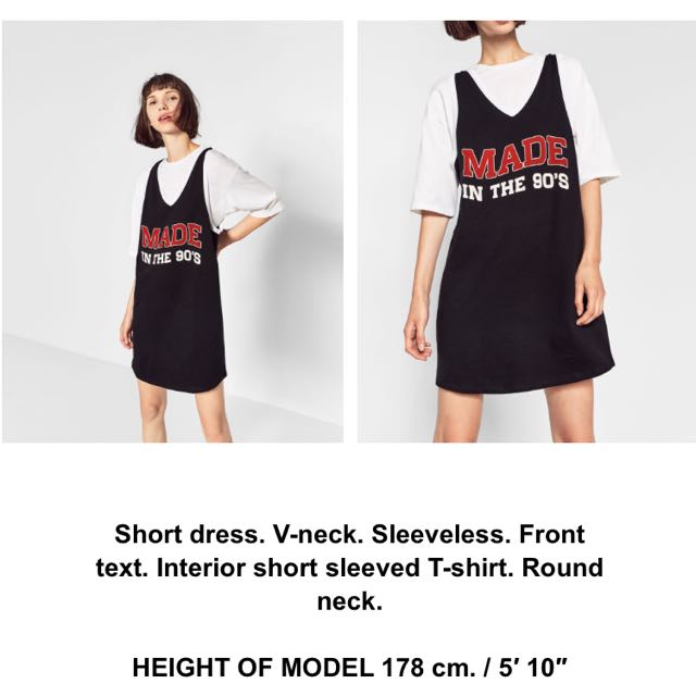 Zara shirt discount dress with text