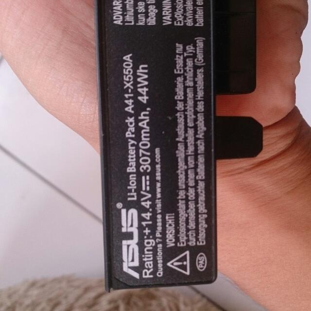 Asus Li Ion Battery Pack A41 X550a Elektronik Bagian Komputer Aksesoris Di Carousell