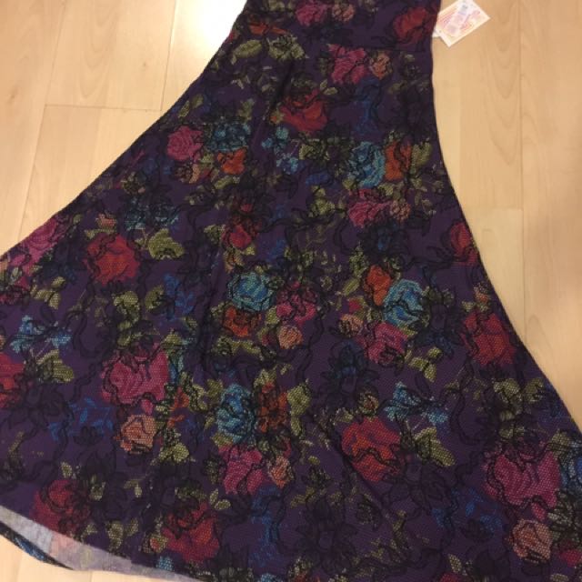 BNWT Lularoe Digital Roses Disney Beauty and the Beast Maxi XXS